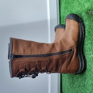 KEEN # 100 LEATHER BOOTS WOOL INSIDES ZIPPERS TIGHTENING SYSTEM WOMAN'S 7.0